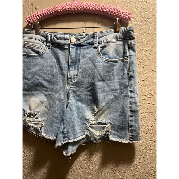 A Beautiful Soul Today Is Your Day Blue Jeans Shorts Woman’s Size 14 - Picture 2 of 11